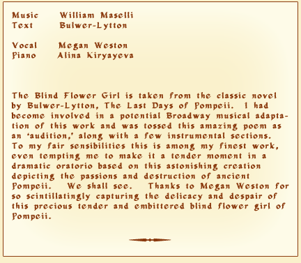Blind Flower Girl of Pompeii - Credits
